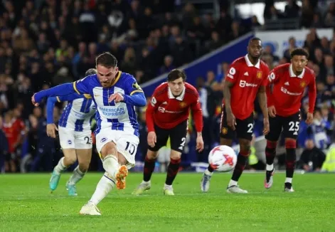 Late MacAllister penalty gives Brighton 1-0 win over Manchester United