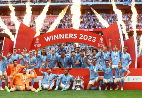 Man City edge closer to treble after FA Cup final win over Man Utd