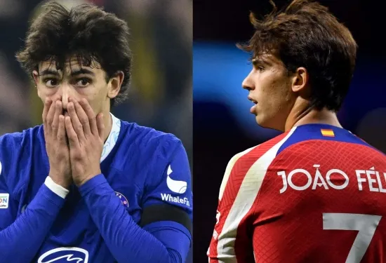 Joao Felix melepas kaus No.7 Atletico Madrid setelah dipinjamkan ke Chelsea saat Antoine Griezmann mendapatkan kembali jersey favoritnya