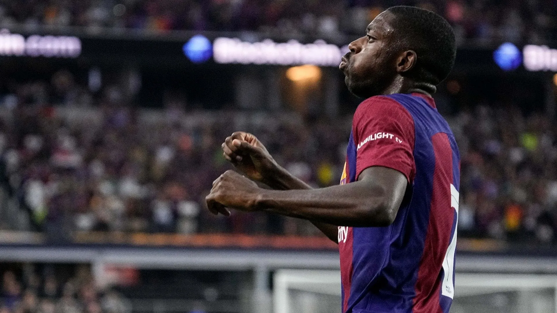 PERHATIKAN: Ousmane Dembele mencetak skor El Clasico yang luar biasa untuk Barcelona melawan Real Madrid di kandang raksasa NFL, Dallas Cowboys