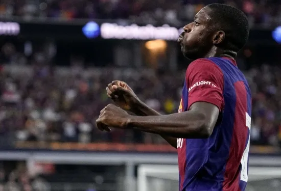 PERHATIKAN: Ousmane Dembele mencetak skor El Clasico yang luar biasa untuk Barcelona melawan Real Madrid di kandang raksasa NFL, Dallas Cowboys