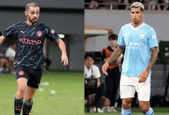 Barcelona mengajukan tawaran pinjaman bersama untuk duo Man City Bernardo Silva dan Joao Cancelo